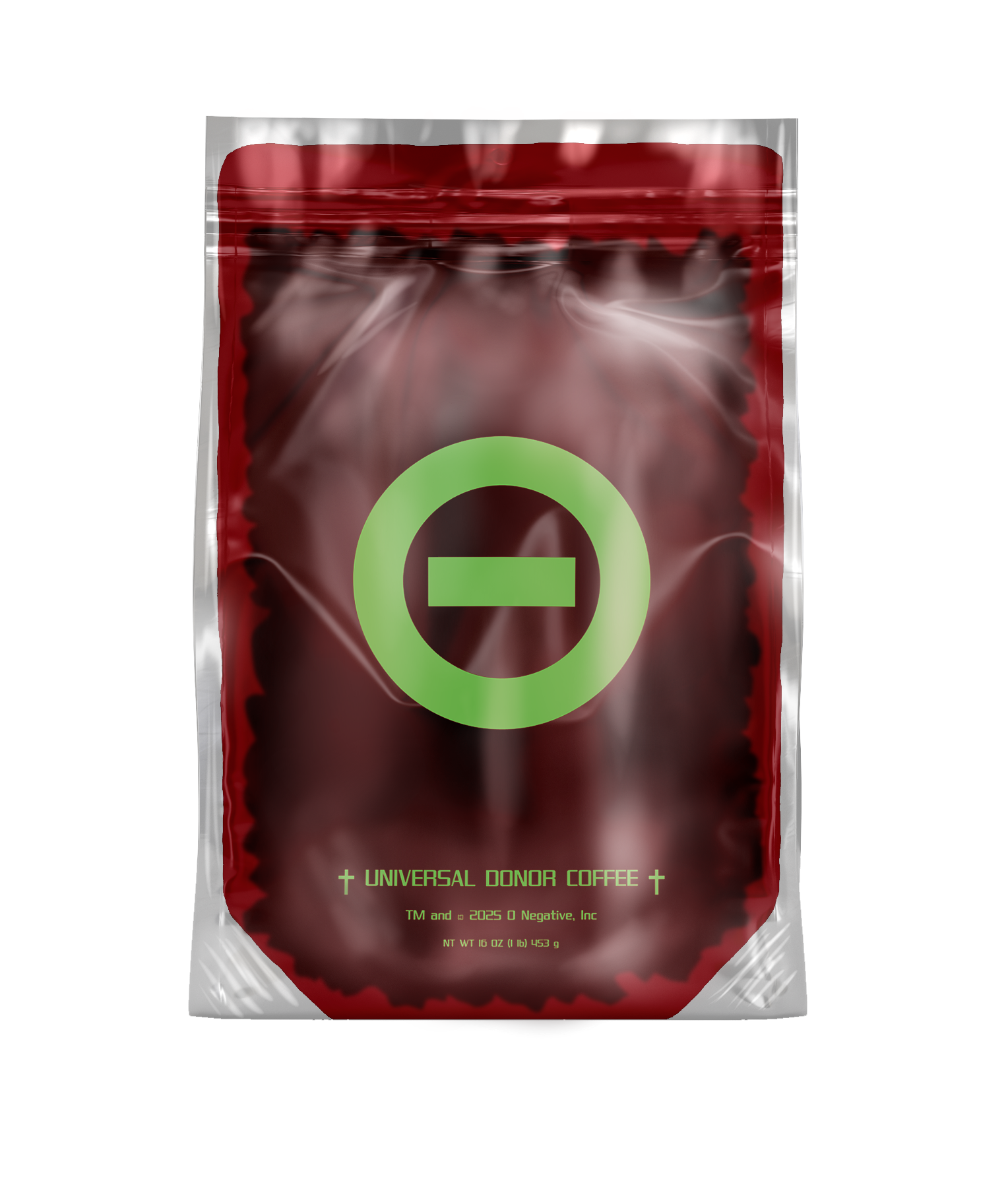 Type O Negative OFFICIAL Universal Donor Coffee IV Blood Bank Bag